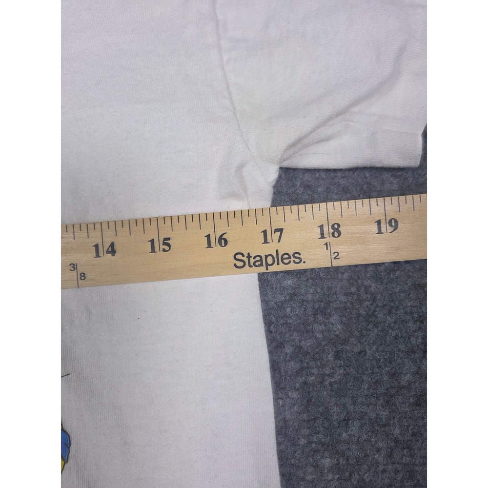 Vintage 90s Looney Tunes T Shirt Mens S White Sylvester Tweety Bird Workout 1994 - Picture 6 of 10